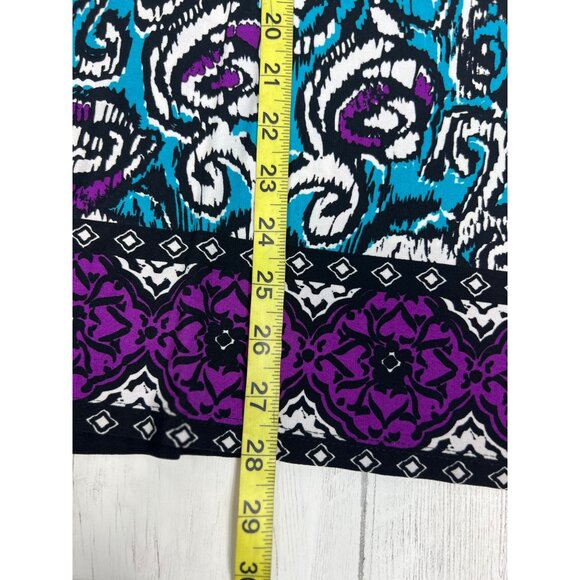 INC Womens X-Large Multicolor Abstract Print 3/4 Sleeve Top With Scoop Neck - Picture 6 of 13